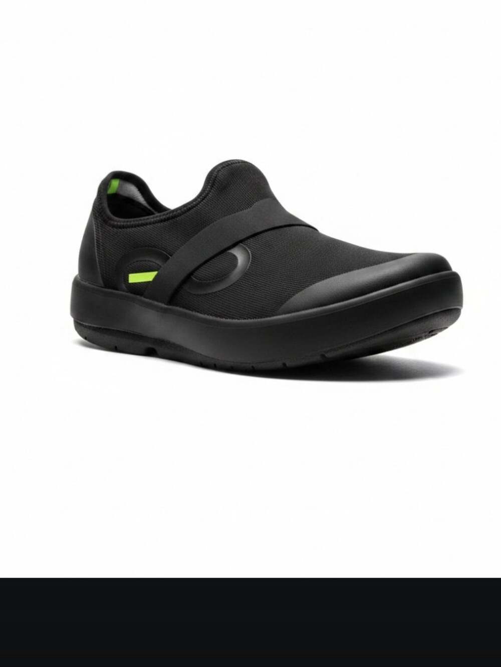 OOFOS  Men's OOmg Fibre Low Black Casual Walking Slip On Recovery Shoes! 13M